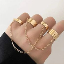 Band Rings Punk Cool Hip Pop Multi layer Adjustable Chain man Rotate Gothic Style for Women Fashion Jewellery Party Gift 231219