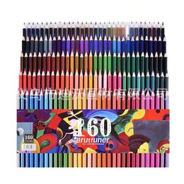 Crayon 48 72 120 160 Colors Oily drawing pencils Manga Colored set for school Professional sketch Art supplies Crayons Charcoal pencil 231219