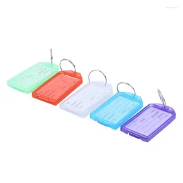 Keychains 125Pcs Multicolor Plastic Key ID Label Tags W 2Cm Dia Ring Keyring