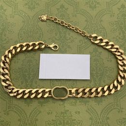 Mens Designer Necklace Collana With Box Fashion Jewelry For Woman Luxury Chains Party Neckwear Vintage Gold Necklaces Thick G Tige281h