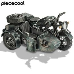 3D Puzzles Piececool Metal 750 Motorcycle Assembly Model Kits Diy Toy Christmas Birthday Gifts Jigsaw Home Decoration 231219