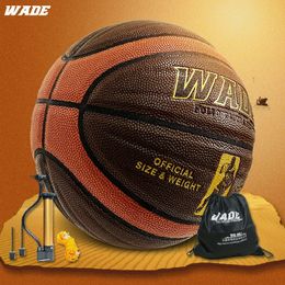 WADE 7# Ball for Indoor/outdoor Used for Competitions Professional Basketball Ball for Student School Professional PU Leather 231220