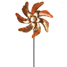 Garden Decorations Large Metal Wind Spinner With Stake Rotating Windmill Sculpture For Outdoor Yard Patio Lawn Art Decoration