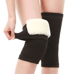 1 Pair Winter Cashmere Knee Pad Support For Arthritis Joint Pain Relief Double Thick Wool Protection Knee Warmer For Sports Work 231220