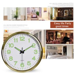 Wall Clocks Clock With Glow Dark Hands For Bedroom Room Silent Easy-to-read Minimalistic Elderly