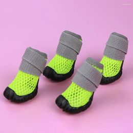 Dog Apparel 4Pcs Stylish Rain Boots Super Soft Pet Shoes Breathable Waterproof Summer Hollow Puppy Teddy