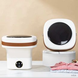 Mini Washing Machines 4.5L Mini Folding Washing Machine For Clothes Socks Underwear Portable Laundry Machine With Drying Centrifuge Home Appliances