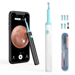 Supply 3.0mm Wireless WiFi Ear Pick Otoscope Camera Borescope Luminous Ear Wax Cleaning Teeth Oral Inspection Health Care 220722