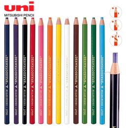 Crayon Japan UNI Colour Drawing Pencil 7600 Oily Environmental Protection Tear Paper CrayonPull Line Crayon12 Art Stationery 231219