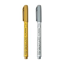 150Pcs Metallic Waterproof Permanent Marker Pens Gold Silver Colour DIY Resin Mould Drawing Student Supplies Craft Pen 231220