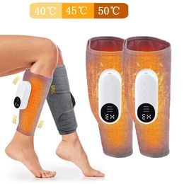Foot Massager Cordless Electric Calf Muscle Massager Foot Leg Pressotherapy Heated Machine Pain Relief 3 Mode Air Compression Relax Physiother 231220