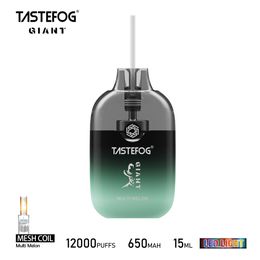 New Design Tastefog Giant 12000puff Disposable Vape puff 12k Electronic Cigarette 12 Flavours Wholesale Price