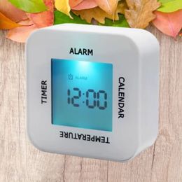 Digital Table Alarm Clock For Bedroom With Temperature Calendar Electronic LCD Count Down Timer Desk Watch Battery Powered 231220