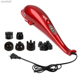 Electric massagers Dolphin Massager Back Massage Hammer Vibration Infrared Stick Roller Cervical Body Massage relaxL231220