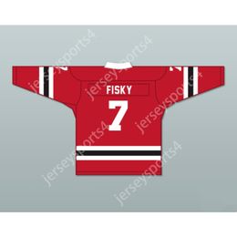 Custom FISKY 7 LETTERKENNY IRISH RED ALTERNATE HOCKEY JERSEY NEW Top Stitched S-M-L-XL-XXL-3XL-4XL-5XL-6XL