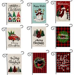 Celebrate Christmas Garden flag courtyard Merry Christmas happy holiday snow Flags welcome yard Banner P208