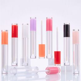 purple pink black white 5ml bottles transparent top round DIY sub customization cosmetic package lip gloss tube bottle empty balm conta Dloc