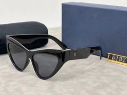 6137 News Luxury Designer Brand cat eye Sunglasses Rectangle Wrap Sunglass High Quality eyeglass Women Men Glasses Womens Sun glass UV400 lens Unisex With box