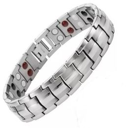 Women Men Health Care Germanium Magnetic Bracelet for Arthritis and Carpal Tunnel 316L Stainless Steel Power Therapy Bangles319O