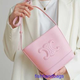 Wholesale Top Original Celins's tote bags online shop Factory Outlet Tote for sale Triumphal Arch Bucket Bag Womens Crossbody Pink 2023 New With real logo