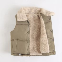 베이비 키즈 조끼 재킷 스프링 소녀 겉옷 겨울 겨울 + 벨벳 소년 재킷 년 의상 따뜻한 코트 유아 어린이 231220
