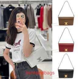 Womens Celins's designers shoulder bag Luxury tote purse handbag Leather Arc de Triomphe womens advanced sense one French stick autumnWith original Logo