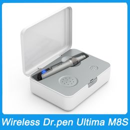 New Arrival Wireless M8S Dr.pen Ultima M8 Upgrade Dermapen With 2 Pcs 18Pins Needle Cartridges For Facial MTS Skin Care Meso Therapy Hair Growth Derma Pen