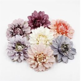 10cm Artificial dahlia chrysanthemum head For wedding Christmas decoration DIY flower wall gift box craft fake flower GD92176w