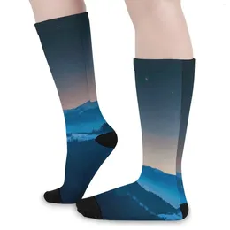 Women Socks Foggy Mountains Panorama Stockings Nature Landscape Funny Spring Non Slip Running Sports Comfortable