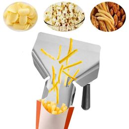 Christmas Decorations Popcorn Scoop Commercial French Fry Bagger Scooper Rustproof Stainless Steel Food Shovel For Snacks 231219