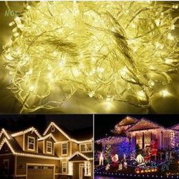 IP44 50M 500 LED Warm White Red Yellow Blue Purple Pink MultiColor chain fairy String Lights for holiday Christmas Light AC110V 22285p