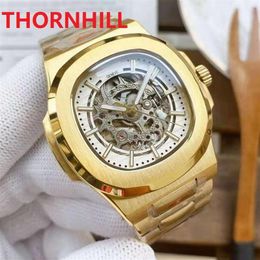 mens automatic hollow square dial designer watches classic style 41mm full 904L stainless steel strap 5 ATM waterproof sapphire su166y