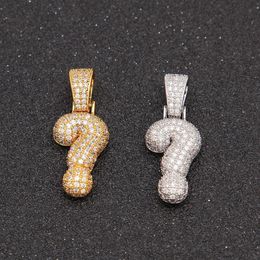 Whole-Male and female hip-hop ornaments question mark pendant punctuation mark European and American fashion necklace254V