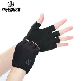 YKYWBIKE Cycling Gloves Road Gloves Mountain Bike Half Finger Gloves Men Summer Bicycle Bike Gloves Guantes Ciclismo 231220