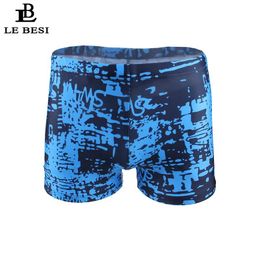 swimwear 2017 LEBESI Men Swimsuits Blue Camouflage Swimming Trunks Boxer Men's Swimwear Swim Trunks Sportswear Beachwear Surfing Shorts
