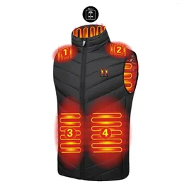 Men's Vests Men Usb Infrared 11 Heating Areas Vest Jacket Winter Electric Heated Waistcoat For Sports Hiking Warm Coat