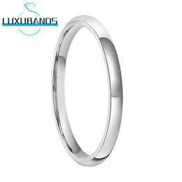 Band Rings Mulit-Width 2mm Wemen's Tungsten Wedding Ring For Men Fashion Engagement Domed Bands Polished Finish Comfort Fit 231219