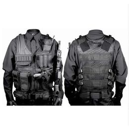 Men's Vests Multi-Pocket Swat Army Tactical Vest Military Combat Body Armour Vests Security Hunting Outdoor CS Game Airsoft Training Jacket 231219