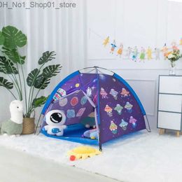 Toy Tents Portable Children's Tent Tipi Camping Tent Outdoor Games Garden Child Teepee Baby Ball Pit Playpen Space Theme Children Tent Q231220