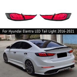 For Hyundai Elantra LED Tail Light 16-21 Car Rear Lamp Brake Reverse Parking Running Lights Dynamic Streamer Turn Signal Indicator