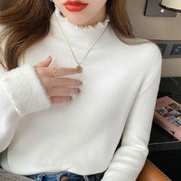 Men's Sweaters Women Turtleneck Warm Sweater Autumn Winter Bottoming Shirt Female T-Shirt Tops Long Sleeve Knitted Pullover