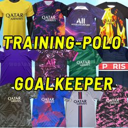 2022 2023 soccer jerseys maillot de foot MBAPPE HAKIMI MARQUINHOS VERRATTI football shirt 22 23 SERGIO RAMOS FABIAN KIT Fans POLO training Goalkeeper green