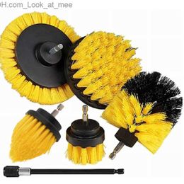 Cleaning Brushes 6pcs Electric Drill Brush Electric Brush Disc Brush Crevice Cleaning Brush Set Car Polisher Bathroom Cleaning Kit Cleaning Tools Q231220