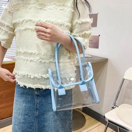 Duffel Bags Women Small Clear Purse See Through PVC Bag Waterprof Transparent Handbag