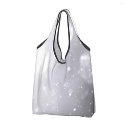 Shopping Bags Abstract Silver Background Women's Casual Shoulder Bag Large Capacity Tote Portable Storage Foldable Handbags