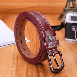 Belts Fashion Women Lady Girls Waist Belt Thin Leather Buckle Narrow Waistband