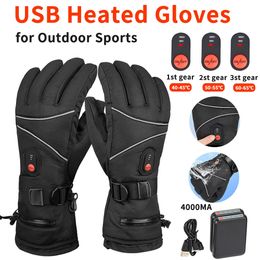 Electric Heating Gloves Winter Waterproof Windproof Heated Gloves Touchscreen 3 Speed Men Women Hand Warmer for Skiing Fishing 231220