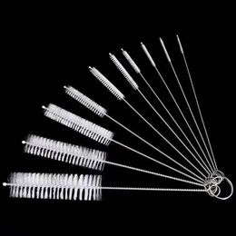 Upgrade 10Pcs/Set Stainless Steel Cleaning Brush For Weed Pipe Clean Glass Hookah Smoking Cachimba Pipas Fumar Feeding Bottle Brush