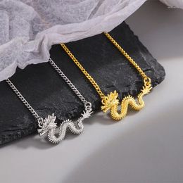 Pendant Necklaces 2024 Dragon Year Zodiac Necklace Female Niche Fashion Versatile Original Shaped Clavicle Chain