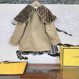 Luxury kids jacket Letter full print lining baby coat Size 110-160 designer toddler winter clothing Hooded child Outerwear Dec10